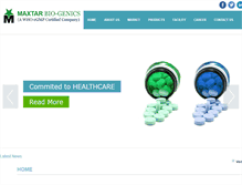 Tablet Screenshot of maxtarbiogenics.com